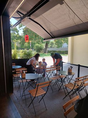 Outside at Mochi Ramen Bar in Vienna