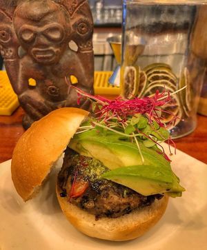 BLACK BEAN BURGER at Atabey Condado in San Juan