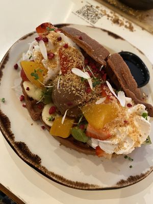 Chocolate Waffles   at Honey Badger Dessert Cafe in Battery Point