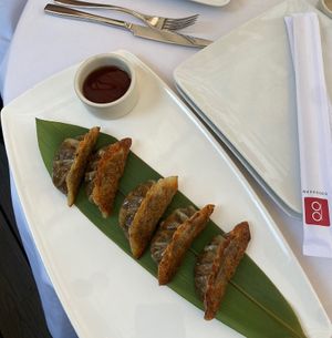Mushroom potstickers   at Buddakan in Philadelphia