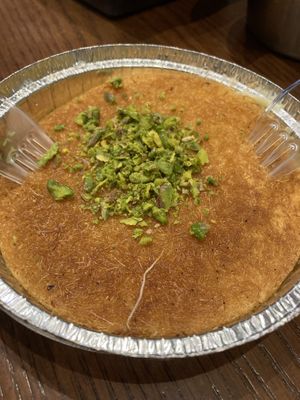 Vegan knafeh   at Knafeh Sheinkin in Tel Aviv
