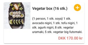 Says vegetarian menu but looks like vegan. Ask them to make sure. at Mizumi in Hoersholm