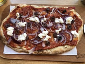 vegan pinsa  at Pinsa Manufaktur in Ludwigsburg