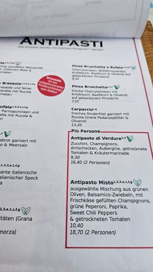 Antipasti at Pinsa Manufaktur in Ludwigsburg