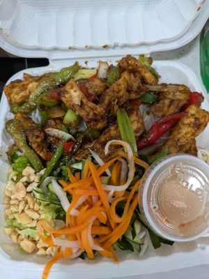 Lemongrass tofu with rice noodles at Pho Vina in Burien