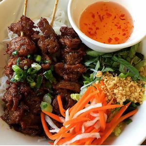 Vegan grilled pork with vermicelli  at Pho Vina in Burien