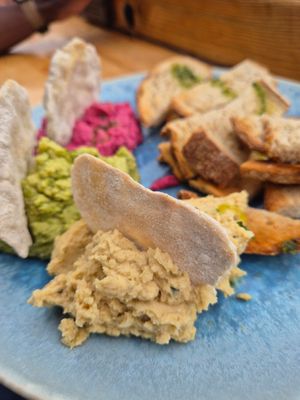 Hummus at Tribo da Praia in Ferrel