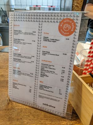 menu at mit & ohne in Zurich