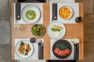 Dishes from our Dinner menu! at 5SENSES Restaurant in Santorini