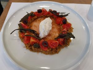 Creta salad at 5SENSES Restaurant in Santorini