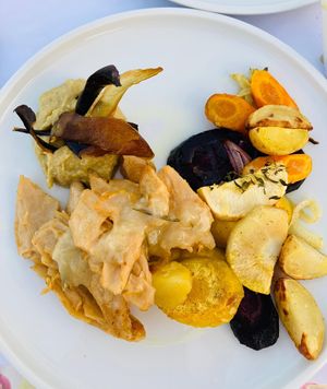 Planted Chicken at 5SENSES Restaurant in Santorini