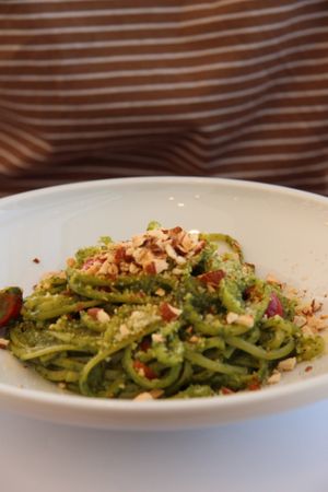 Pesto pasta  at 5SENSES Restaurant in Santorini