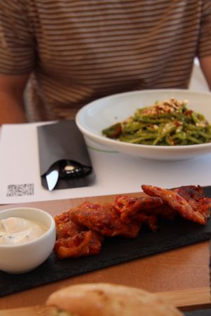 Tomato fritters  at 5SENSES Restaurant in Santorini