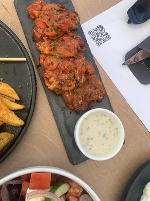 tomato fritters  at 5SENSES Restaurant in Santorini