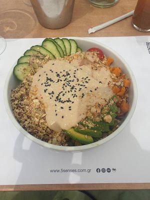 Buddha bowl  at 5SENSES Restaurant in Santorini