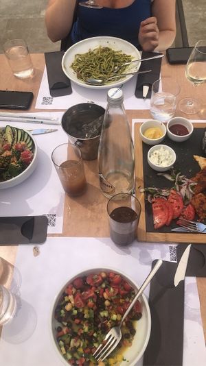 All of our dishes with the chick n’ peas  at 5SENSES Restaurant in Santorini