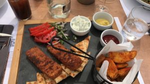 Vegan kebab  at 5SENSES Restaurant in Santorini