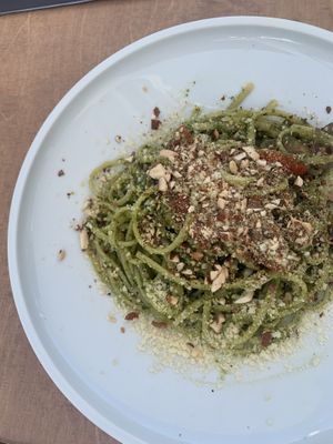 pesto pasta at 5SENSES Restaurant in Santorini