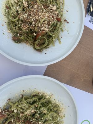 pesto pasta at 5SENSES Restaurant in Santorini