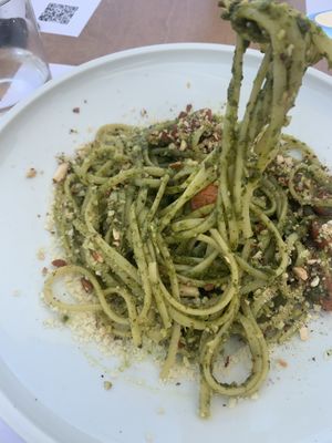 pesto pasta at 5SENSES Restaurant in Santorini