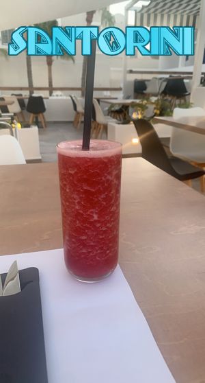 Fruit smoothie  at 5SENSES Restaurant in Santorini