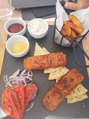 Vegan kebab at 5SENSES Restaurant in Santorini
