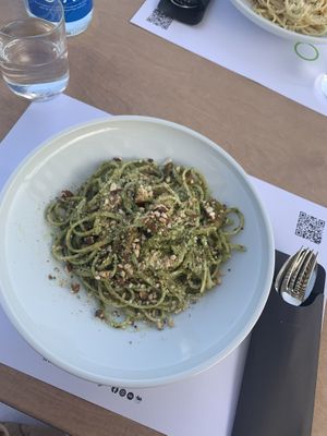 Kale pesto pasta  at 5SENSES Restaurant in Santorini
