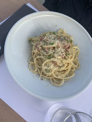 Carbonara  at 5SENSES Restaurant in Santorini