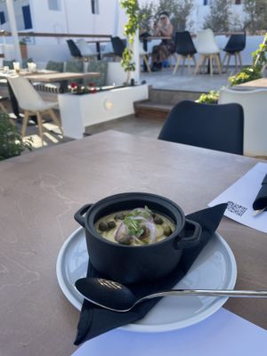 Fava beans  at 5SENSES Restaurant in Santorini