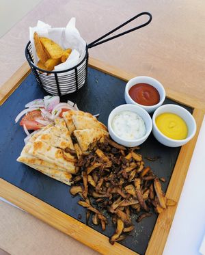 Gyros at 5SENSES Restaurant in Santorini