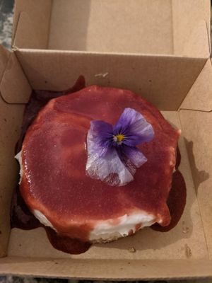 The cheesecake (to go) at 5SENSES Restaurant in Santorini