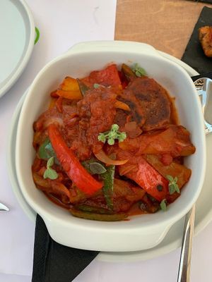 sausage and pepper app  at 5SENSES Restaurant in Santorini