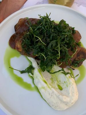 eggplant dish   at 5SENSES Restaurant in Santorini