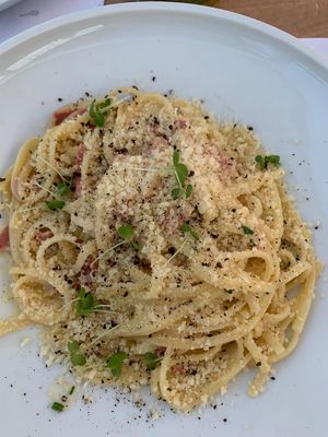 carbonara   at 5SENSES Restaurant in Santorini