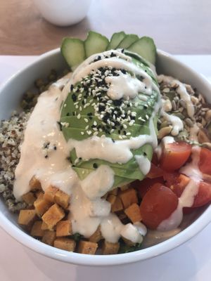 Buddha bowl  at 5SENSES Restaurant in Santorini