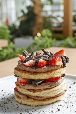 Chocolate mound ! at 5SENSES Restaurant in Santorini