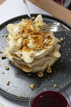 Banana mound ! at 5SENSES Restaurant in Santorini