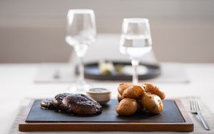 Round steak !! at 5SENSES Restaurant in Santorini