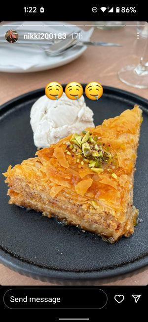 Baklava! at 5SENSES Restaurant in Santorini