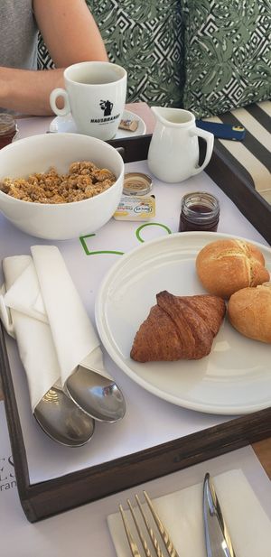 Brunch - mediterranean medley :( at 5SENSES Restaurant in Santorini