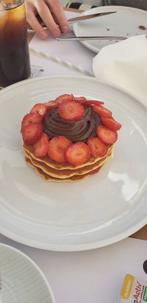 Pancakes :( at 5SENSES Restaurant in Santorini