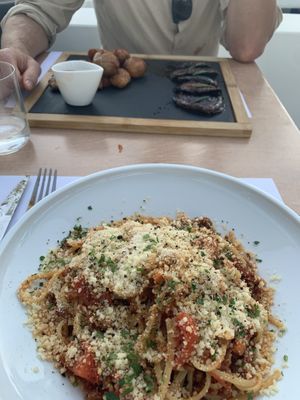 Linguini Bolognese   at 5SENSES Restaurant in Santorini