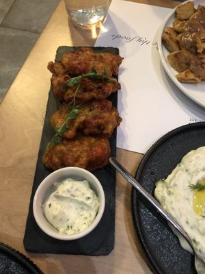 Tomatoe fritters  at 5SENSES Restaurant in Santorini