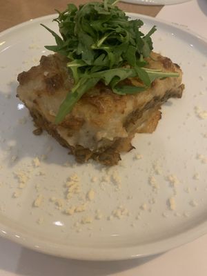 Moussaka   at 5SENSES Restaurant in Santorini