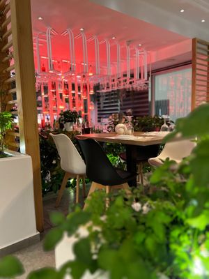 Our indoor area always ready to welcome you! at 5SENSES Restaurant in Santorini