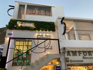 Restaurant exterior at 5SENSES Restaurant in Santorini