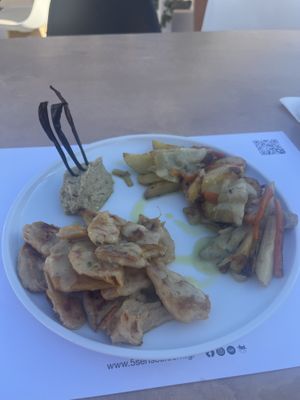 Chycken strips  at 5SENSES Restaurant in Santorini