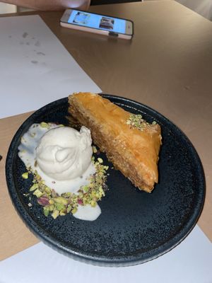 baklava  at 5SENSES Restaurant in Santorini