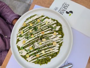Pesto risotto at 5SENSES Restaurant in Santorini
