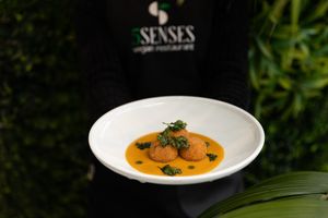 Fasolada from the mains ! at 5SENSES Restaurant in Santorini